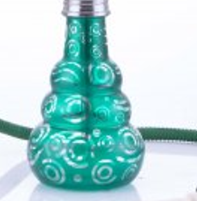 Shisha Saigon 66cm - Aladin Edelstahl mit Gewinde - green