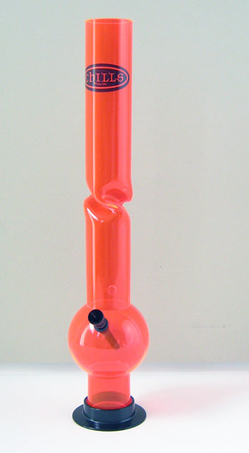 Acrylbong Chills Ice Fire  - org. Chills Bong - ca 47 cm hoch mit Bowl und Eisfach - 3teilige Chillums.