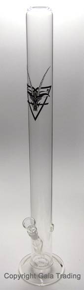 Bong Zylinder 60 cm hoch - Bong aus Labor Glas - Die Bong hat 50mm Rohrdurchmesser.