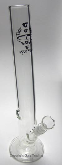 Glas Bong mit gebogener Form  -  superfetten 5mm Wandstärke und 18,8mm Schliff.