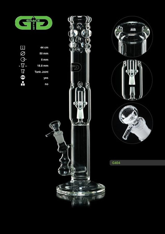 Grace Glas Bong GG 5mm H:44cm with Twin ARM Spiral Perculator