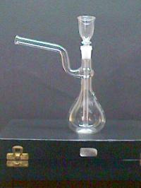 16 cm Glaswasserpfeife.