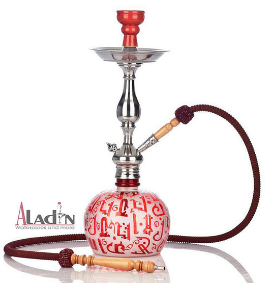 Shisha Koufy-L  Evolution in rot - Edelstahl 56 cm - Die Shisha Koufy-L von  Evolution ist mit Ventil und komplett Start Set.