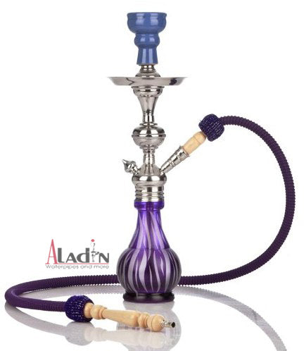 Shisha Zebra S Evolution purple - Wasserpfeife Edelstahl 45cm Shisha Oberteil Edelstahl, die Shisha ist mit Ventil und komplett Start Set.