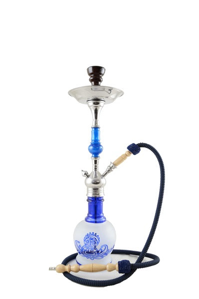 Shisha  Inca 2014 blau - Wasserpfeife Edelstahl 67cm Shisha Oberteil Edelstahl,  die Shisha ist mit Ventil und komplett Start Set.