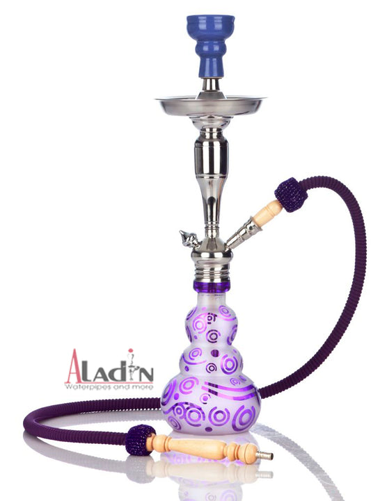Loop S Shisha Evolution - purple - lila -  Wasserpfeife Edelstahl 54cm Shisha Oberteil Edelstahl,  die 
Shisha Loop ist mit Ventil und komplett Start Set.
