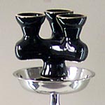 Shisha Tabak Kopf mit 3 Brennkammern. Der Dreifachkopf ist geeignet für höheren Durchsatz bei Mehr Schlauch Shishas