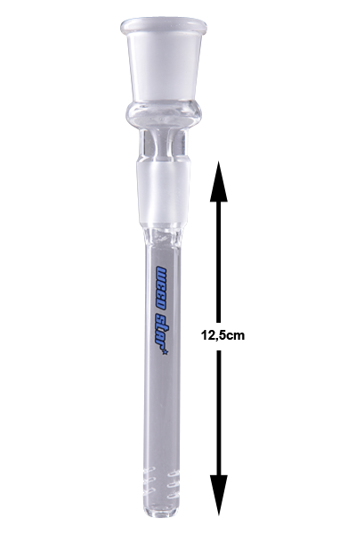 Adapter mit Schlitz Diffusor 18,8mm - 12,5 cm mit 2x 18,8mm Schliff  - Serien Adapter bei allen Weedstar Bongs - passt auch für die Boost Bongs und alle anderen Marken