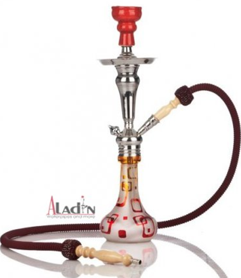 Aladin Shisha Retro 48cm rot - Shisha Set von Aladin mit Gewinde