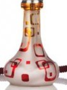 Aladin Shisha Retro 48cm rot - Shisha Set von Aladin mit Gewinde