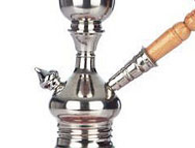 Shisha Koufy L - 56cm rot - XL Glas - Shisha Set Edelstahl mit Gewinde