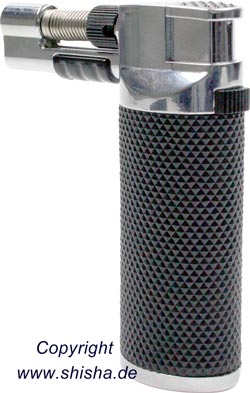 kleiner Shisha Brenner Chrom -  stylisch und handlich - mit 2cm Flamme