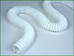 Plastik- Flexrohr 160 mm, Luftschlauch 160mm Meterware (lfm) - weiß - weißes Plastik Flex Rohr 160mm , Luftschlauch 160mm für 160mm 
Lüfter.