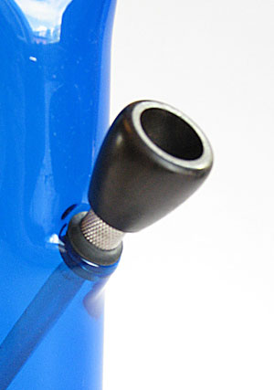 dunkler Holzkopf für Acryl oder Keramikbongs mit Metallchillum