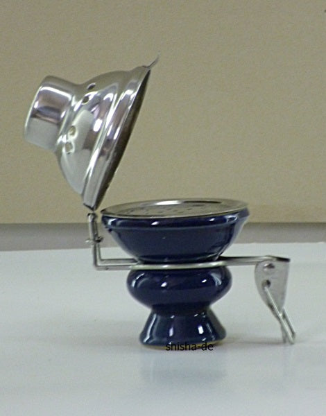  Tabakkopf mit Deckel. Vollglasierter Shisha Tabakkopf.  Der Kopfdurchmesser beträgt ca. 7cm. Der Deckel ist unverlierbar angebaut und kommt mit Sieb.
