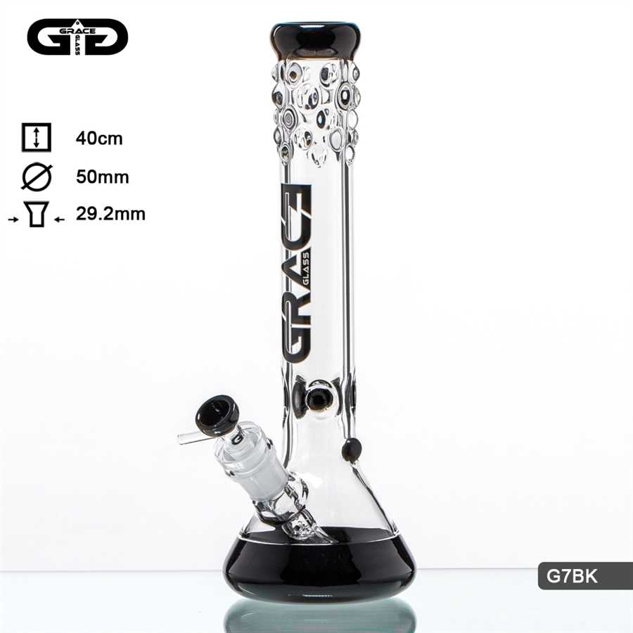 Grace Glas Black Beaker Bong - 7mm - 6ARM - 29,2mm