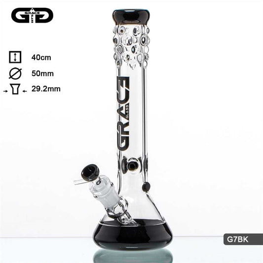 Grace Glas Black Beaker Bong - 7mm - 6ARM - 29,2mm