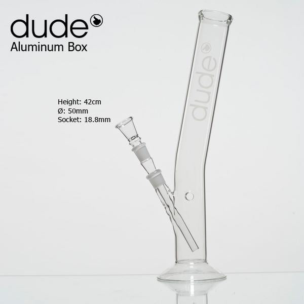 Dude Glas Bong 42 cm mit Koffer
