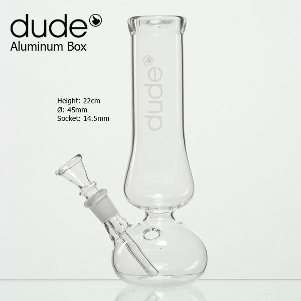 Dude Glas Bong im Aluminium Koffer