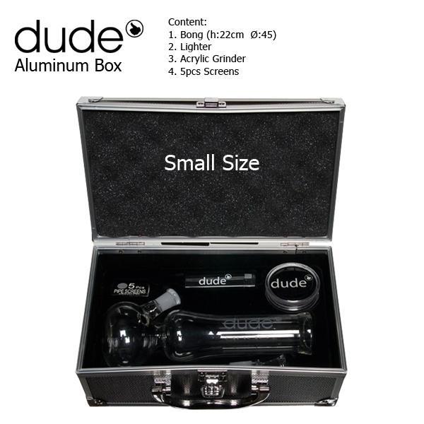 Dude Glas Bong im Aluminium Koffer