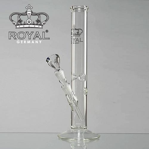 Royal Bong - Straight-ICE-Kick -  Royal Ice Bong 40 cm aus streifenfreiem Glas nach DIN mit 18,8mm Schliff.