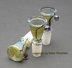 Bong Köpfe aus farbigen Colourchange Glas für Adapter Einsätze