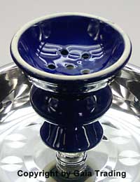 Shisha Kopf in  schwarz für Professional Shishas.  XL-Tabakkopf, vollglasiert. Kopfdurchmesser 6-7cm 