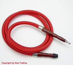 Wasserpfeifen Schlauch - rot - Kunstleder -extra dick - Shisha Schlauch für Professional und Pemium Shisha / Wasserpfeifen . Edelstrahlspirale Rostfrei. Der Wasserpfeifen Schlauch lässt sich gut ziehen und hat keinen Eigengeschmack. Innen warm auswaschbar. 