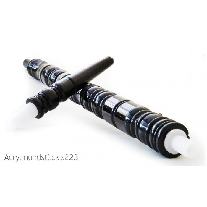 Silikon Shisha Schlauch 1,5m mit Griff schwarz 