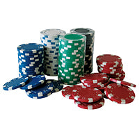 5x20  Pokerchips mit Jeton Halter / Chip-Tray
