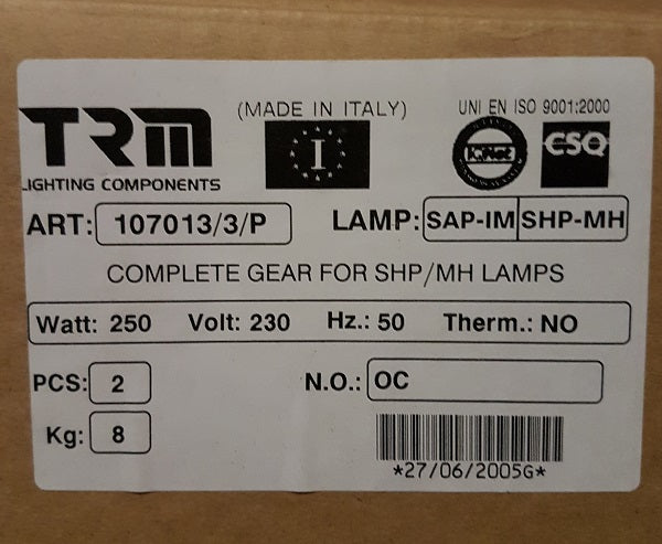 TRM 250W Natriumdampf + MH VSG - IP 65 (SHP + MH)