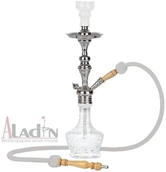 Shisha Arabica von  weiß  - Komplette Shisha - mit Ventil - Shisha aus Edelstahl incl. Kopf , Zange, Schlauch.