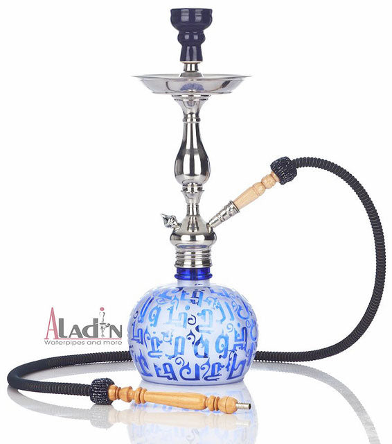 Shisha  Koufy-L Evolution in blau -  Edelstahl Shisha aus Edelstahl 56 cm Shisha Oberteil Edelstahl,&nbsp; die 
Shisha ist mit Ventil und komplett Start Set.