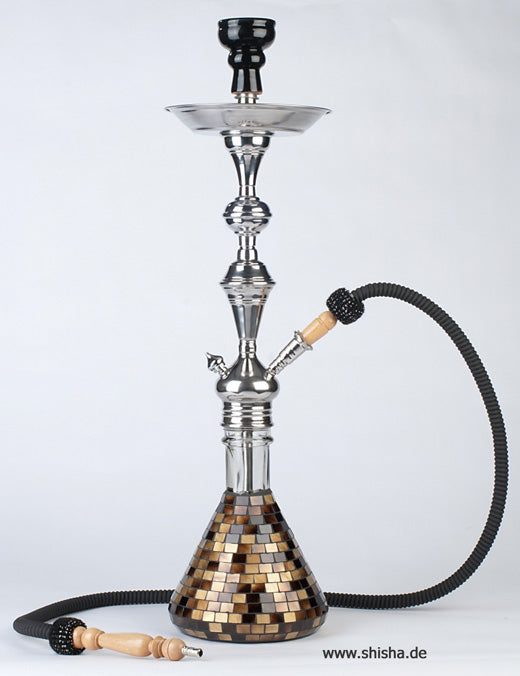 Shisha  Amber Evolution - Shisha aus Edelstahl 68cm hoch. Die  Amber Evolution Shisha ist mit Ventil und komplett Start Set.