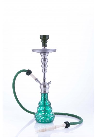 Shisha Saigon 66cm - Aladin Edelstahl mit Gewinde - green